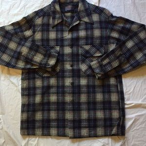 Pendelton 100% Virgin Wool Plaid Button Up Shirt